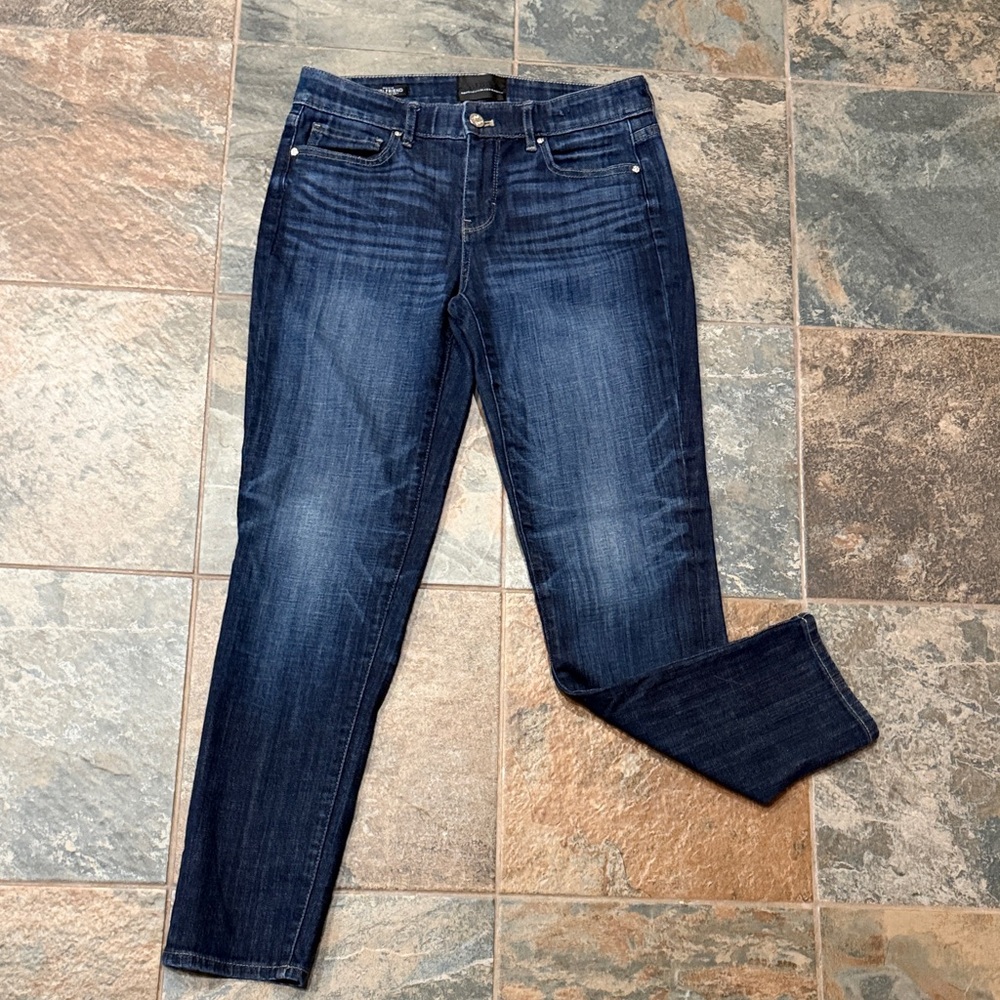 White House Black Market Dark Indigo Straight Leg Jeans
